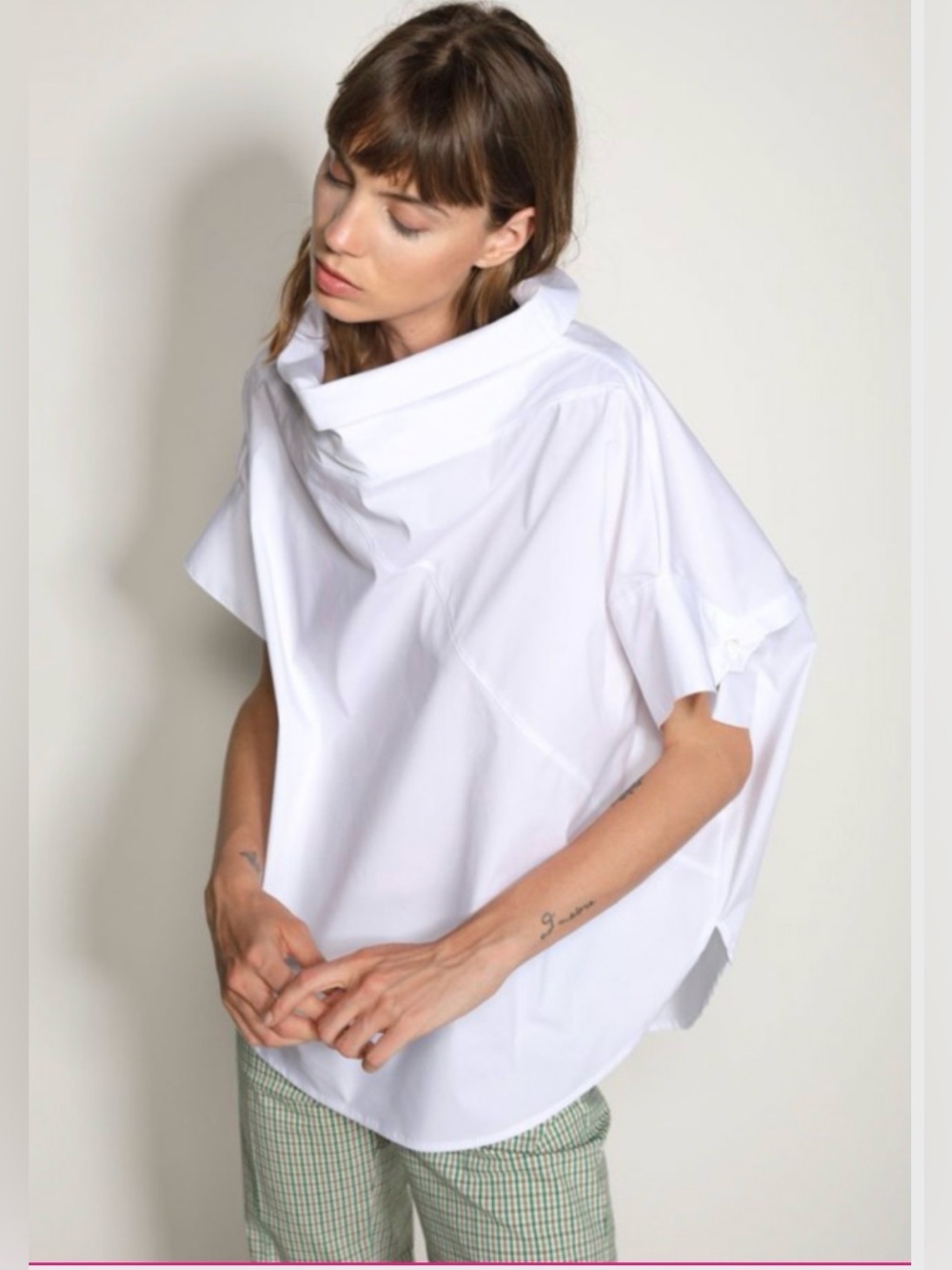 ANNA SERAVALLI oversized blouse CREME
